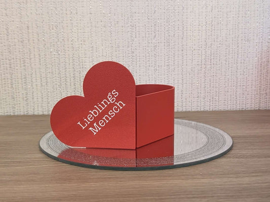 Herzdose mit individuellem Deckel – Ein Geschenk von Herzen