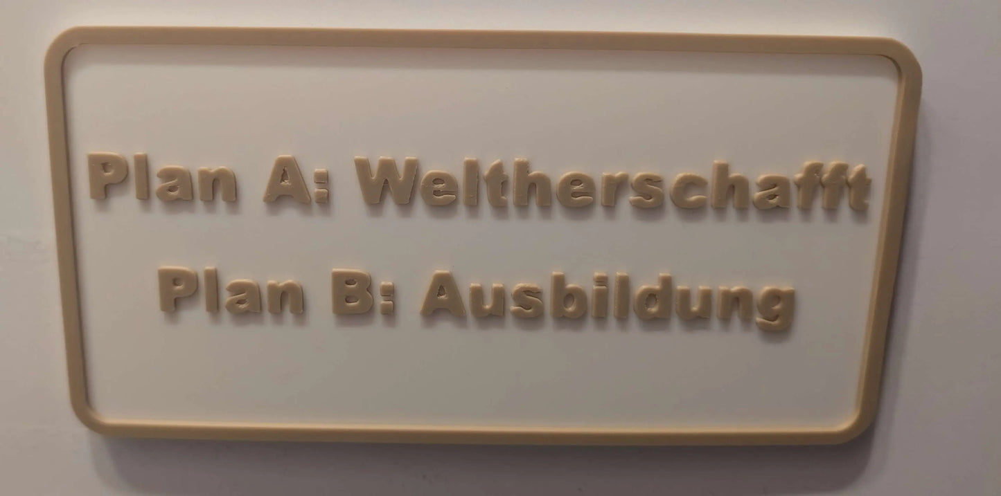 Personalisierbares Schild Schriftzug Variante Astrid Wagner 3D Print Studio
