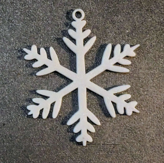 Schneeflocken Weihnachtsbaum- Schmuck - Astrid Wagner 3D Print Studio Braun / 20 / Schneeflocke ohne Stern in der Mitte