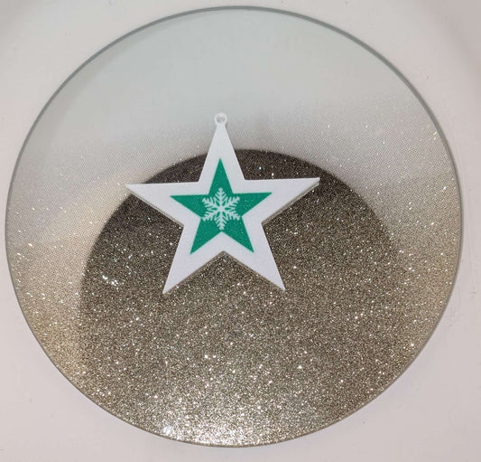 Weihnachtsstern Baumschmuck Grün - Astrid Wagner 3D Print Studio