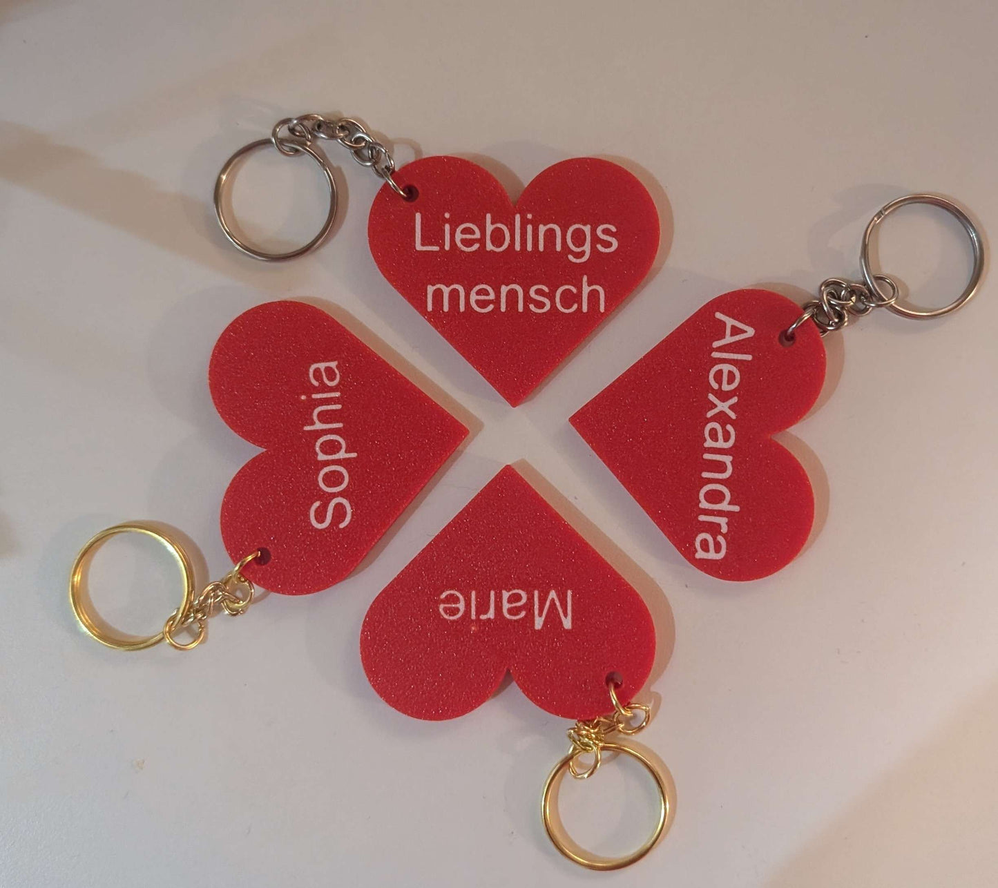 Schlüsselanhänger Herzform Personalisierbar