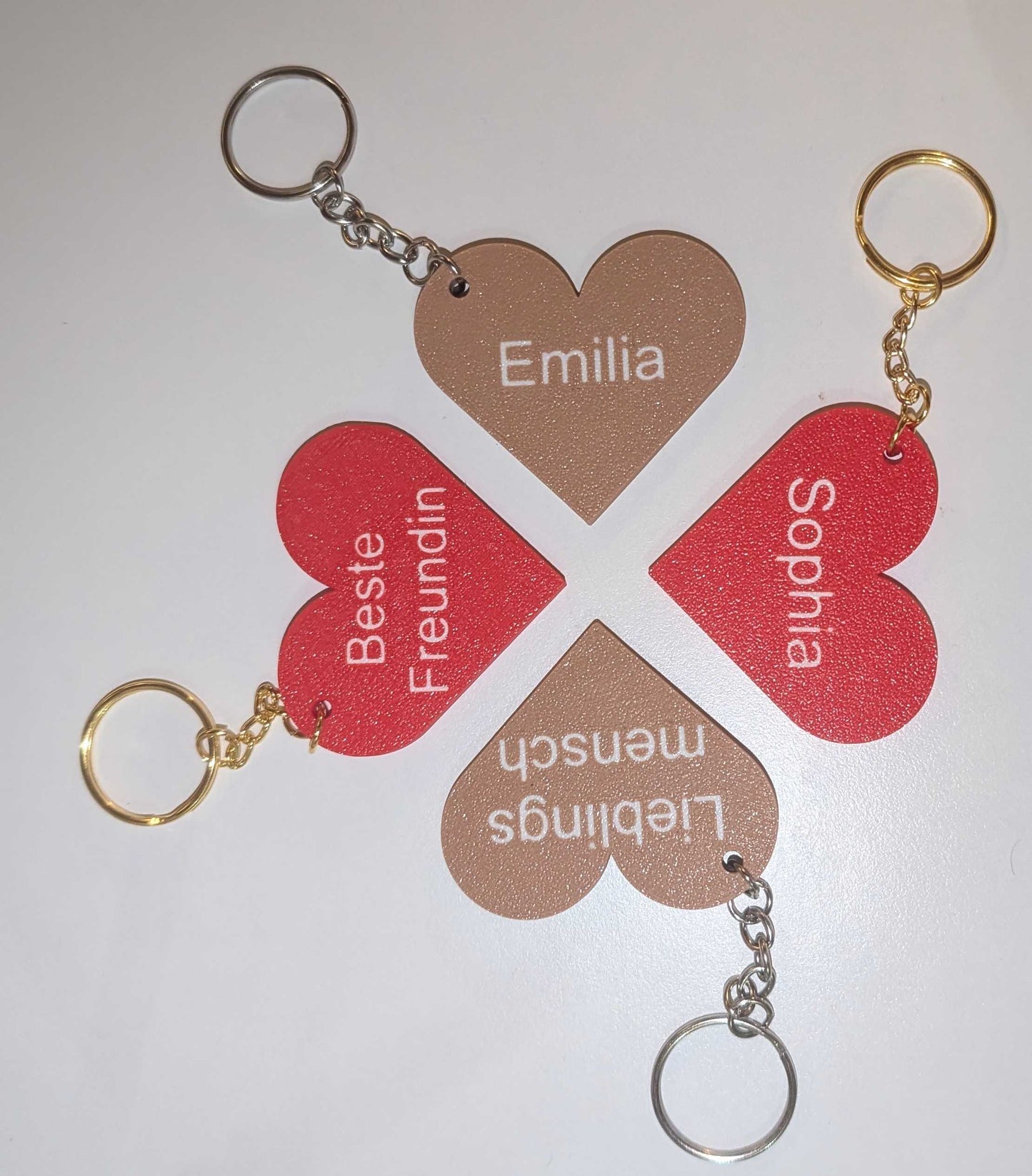 Schlüsselanhänger Herzform Personalisierbar